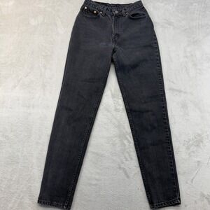 Levi's 512 Jeans Women's 9 Long Slim Fit Tapered Leg Black Vintage USA Made 90s